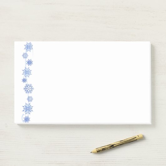 Winterschneeflocken - Nachhinweise Post-it Klebezettel (Auf Schreibtisch)