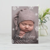 Winterschneeflocken Name Unterschrift Skript Neues Ankündigung (Stehend Vorderseite)