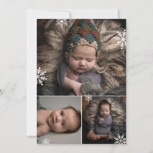 Winterschneeflocken Name Unterschrift Skript Neues Ankündigung (Rückseite)