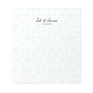 Winterschneeflocken Notizblock