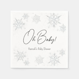 Winterschneeflocken Oh baby Napkins Serviette