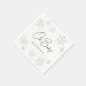 Winterschneeflocken Oh baby Napkins Serviette (Ecke)