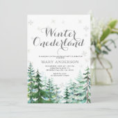 Winterschneeflocken Onederland Geburtstag Einladung (Stehend Vorderseite)