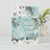 Winterschneeflocken-Party Einladung (Stehend Vorderseite)