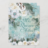 Winterschneeflocken-Party Einladung (Vorne/Hinten)