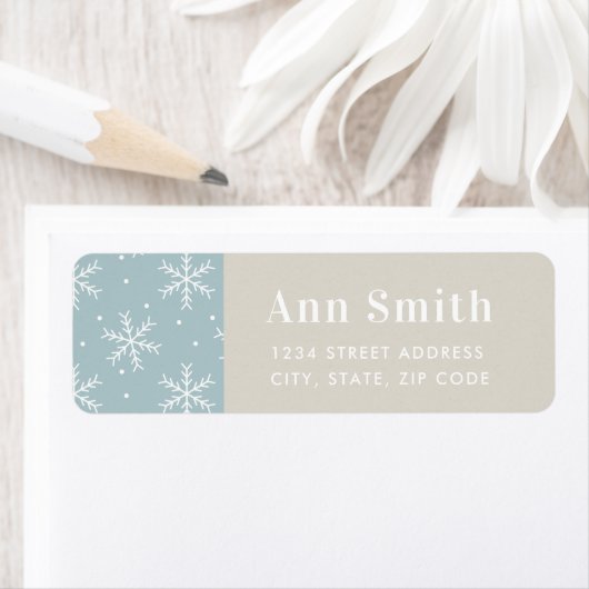 Winterschneeflocken Personalisierte Rücksendeadres (Insitu)