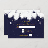 Winterschneeflocken Pine Elegante Wedding RSVP Car (Vorne/Hinten)