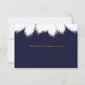 Winterschneeflocken Pine Elegante Wedding RSVP Car Karte (Rückseite)