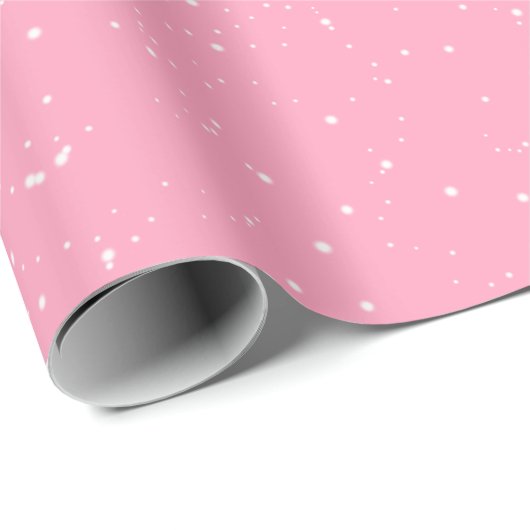 Winterschneeflocken pink geschenkpapier (Rolleneckpunkt)
