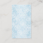 Winterschneeflocken Platzkarte (Rückseite)