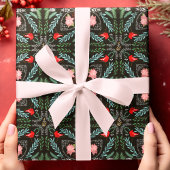 Winterschneeflocken, Poinsettias, Kardinal Geschenkpapier Set