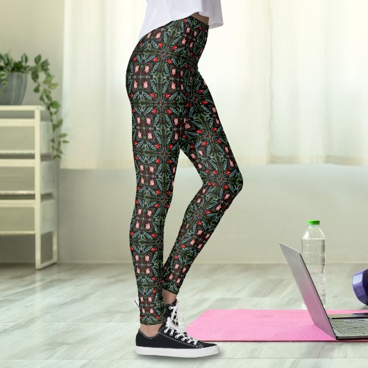 Winterschneeflocken, Poinsettias, Kardinal Leggings