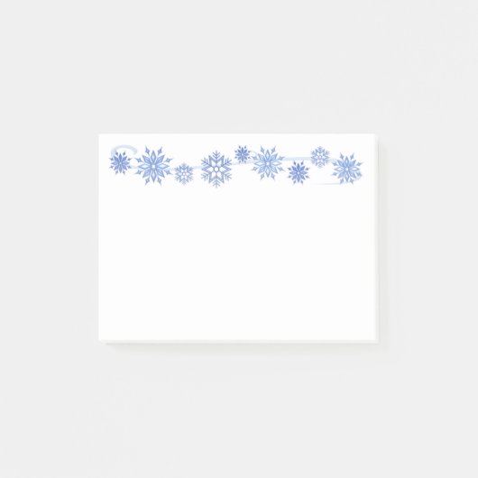Winterschneeflocken post-it klebezettel (Vorderseite)