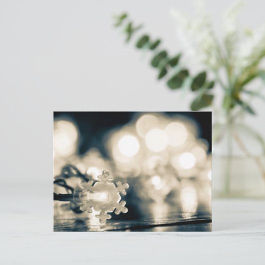 Winterschneeflocken Postkarte (Stehend Vorderseite)