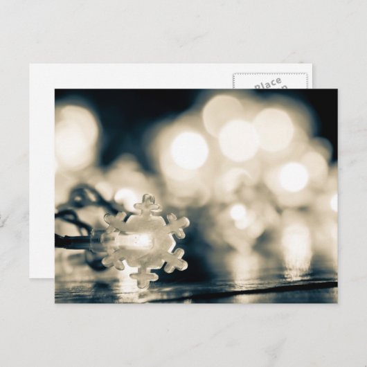 Winterschneeflocken Postkarte (Vorne/Hinten)
