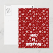 Winterschneeflocken Postkarte (Vorne/Hinten)