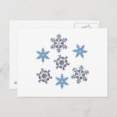 Winterschneeflocken Postkarte (Vorne/Hinten)