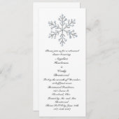 Winterschneeflocken Probe Abendessen Einladung (Vorne/Hinten)
