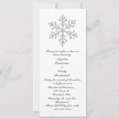 Winterschneeflocken Probe Abendessen Einladung (Vorderseite)