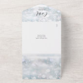 Winterschneeflocken QR-Code Hochzeit All In One Einladung (Außenbereich)