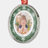 Winterschneeflocken Rahmen Foto Weihnachtsschmuck (Links)