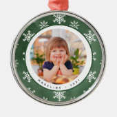 Winterschneeflocken Rahmen Foto Weihnachtsschmuck (Vorne)