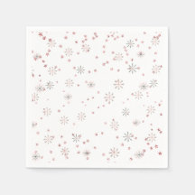 Winterschneeflocken Rosa und Silber