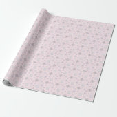 Winterschneeflocken Rosa Weihnachtswackelpapier Geschenkpapier (Ungerollt)