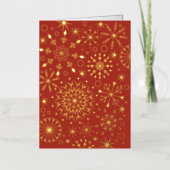 Winterschneeflocken Rot und Gold (Vorderseite)