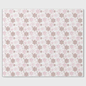 Winterschneeflocken Rot und Rosa Muster Wrapping P Geschenkpapier (Flach)