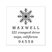 Winterschneeflocken-Rücksendeadresse Permastempel (Design)