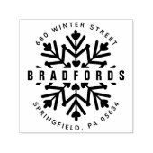 Winterschneeflocken-Rücksendeadresse Permastempel (Design)