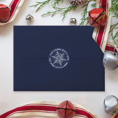 Winterschneeflocken-Rücksendeadresse Runder Aufkleber