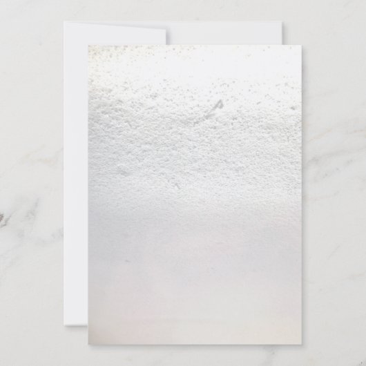 Winterschneeflocken Rustikale Hochzeit aus hellem, Einladung (Rückseite)