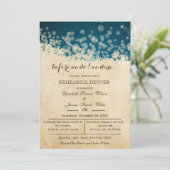 Winterschneeflocken Rustikale Probe zum Abendessen Einladung (Stehend Vorderseite)