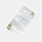 Winterschneeflocken Rustikale Vegetation Serviette (Ecke)