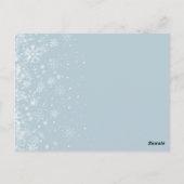 Winterschneeflocken Save the Date Karte (Rückseite)