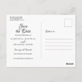 Winterschneeflocken Save the Date Karte (Rückseite)