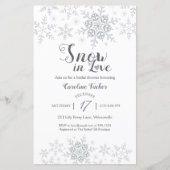 Winterschneeflocken Schnee in Liebe Brautparty (Vorderseite)