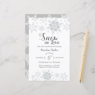 Winterschneeflocken Schnee in Liebe Brautparty