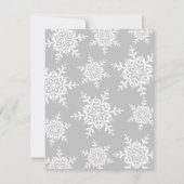 Winterschneeflocken Schnee in Liebe Brautparty Einladung (Rückseite)
