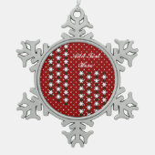 Winterschneeflocken Schneeflocken Zinn-Ornament (Vorderseite)