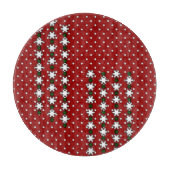 Winterschneeflocken Schneidebrett (Vorderseite)