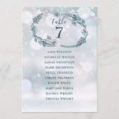 Winterschneeflocken Seekarte Tischnummer (Rückseite)