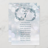 Winterschneeflocken Seekarte Tischnummer (Vorne/Hinten)