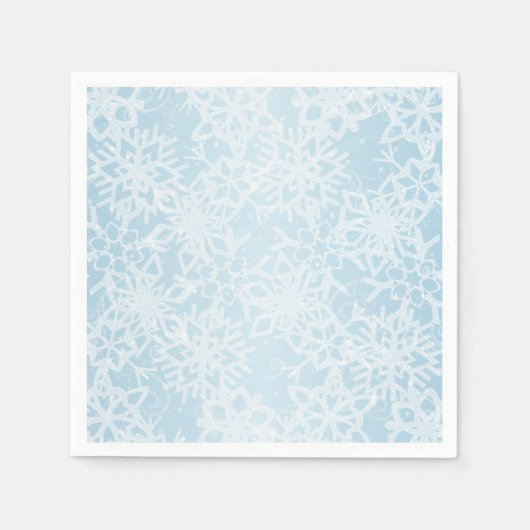 Winterschneeflocken Serviette (Vorderseite)