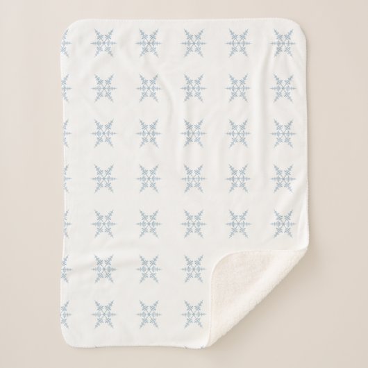 Winterschneeflocken Sherpadecke (Vorderseite)