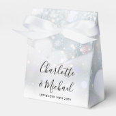 Winterschneeflocken Signature Script Hochzeit Geschenkschachtel (Vorderseite)