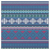 Winterschneeflocken Sweater Print Fabric Stoff (Nahaufnahme)