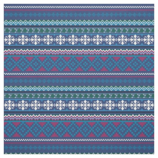 Winterschneeflocken Sweater Print Fabric Stoff (Muster)